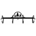 thumbnail image 3 of Village Wrought Iron CB-20 Wall Mounted Wrought Iron Coat Rack-Hooks - Pine Trees, 3 of 3