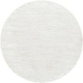 thumbnail image 3 of Unique Loom Davos Shag Collection Area Rug - Solid (3' 1" Round White/Ivory), 3 of 6