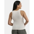 thumbnail image 3 of Time and Tru Women's High Neck Ribbed Tank Top, Sizes XS-XXXL, 3 of 5