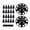 Black, variant on PIT66 Front Hub Cover Set Wheel Cover 33mm Nut Covers Spiked Fit For Chrome Semi Truck
