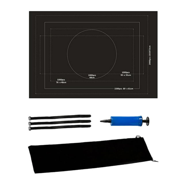 Ruiboury Tapis de Casse-Tête Enroulable en Feutre Couverture de Rangement Noire Casse-Tête