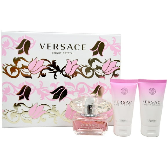 Versace Bright Crystal by Versace for Women - 3 Pc Gift Set 1.7oz EDT Spray, 1.7oz Perfumed Bath and Shower Gel, 1.7oz Body Lotion