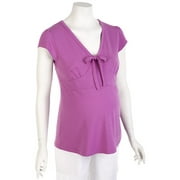 Angle View: Maternity V-Neck Tie Top