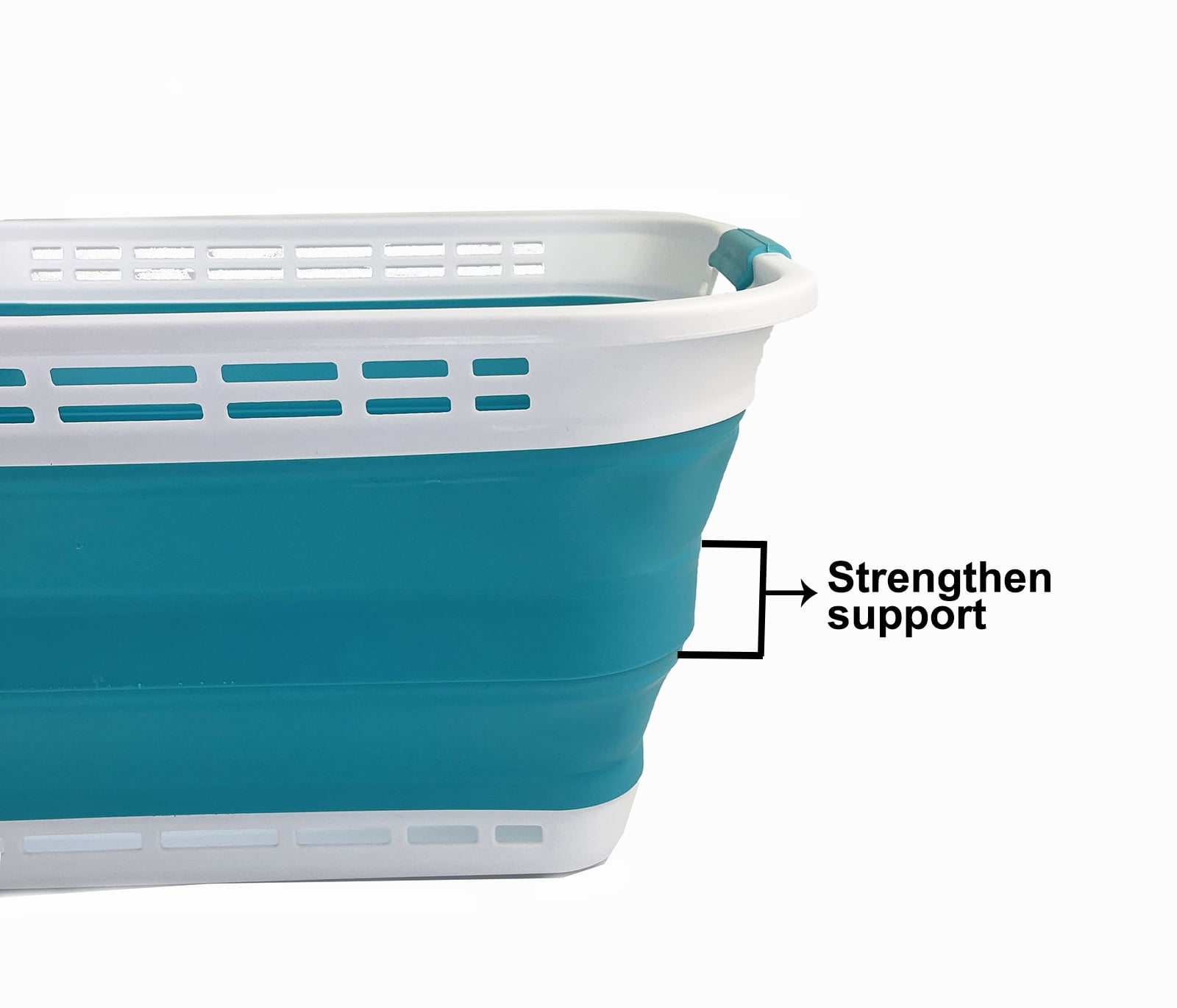 SAMMART 42L (11 gallons) Collapsible Plastic Laundry Hamper/Basket - Foldable Storage Container/Organizer - Portable Laundry Basket - Easy Storage Space Saving