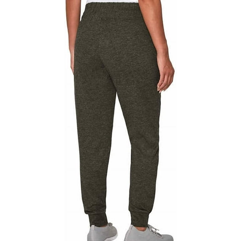 Mondetta Women's Brushed Peached Melange Jogger Pant with Pockets Olive  Night Small 