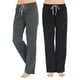 thumbnail image 1 of U2Skiin Paquete De 2 Pantalones De Pijama Para Mujer, Pantalones De Pijama Suaves Y Cómodos Para Mujer, Pantalones De Pijama Ligeros Para Dormir Para Mujer (Negro/Gris Oscuro Mel. M), 1 of 4