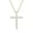 Yellow Gold Plated, variant on 1/2 ct. t.w. Lab Grown Diamond Shared Prong Cross Necklace 925 Sterling Silver, 18"