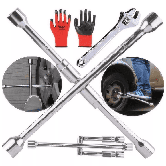 Llave Cruz Cruceta Reforzada Para Auto 17/19/21/23mm,kit3pcs