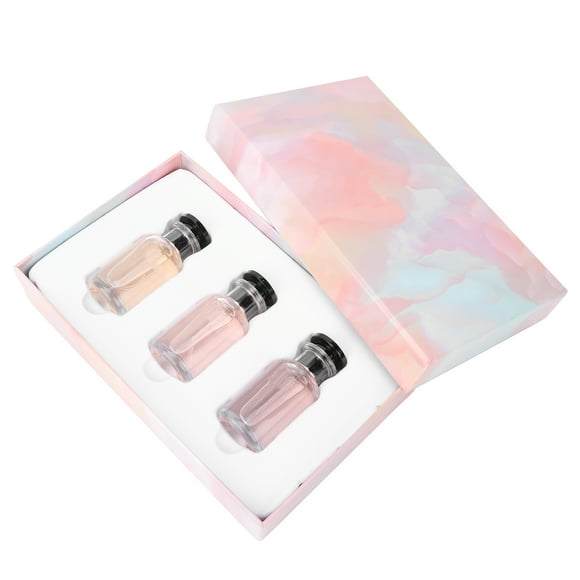 3pcs Women Light Fragrance Perfume Long Lasting Refreshing Perfume Gift Box Set for Dating 30ml