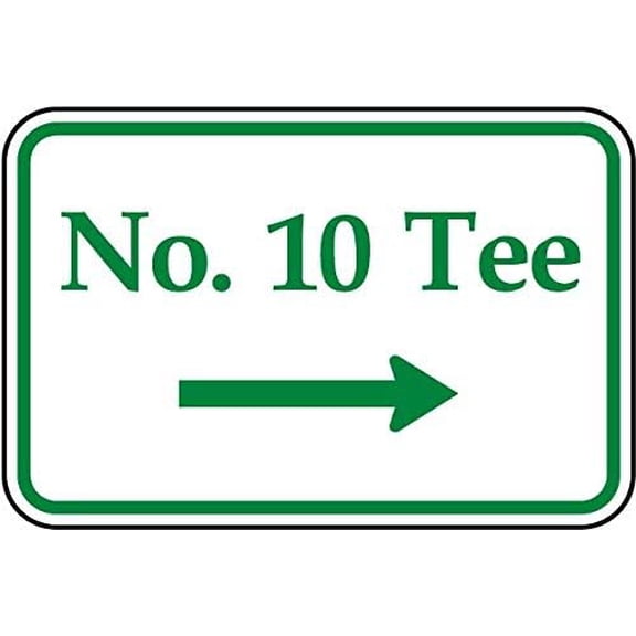 Vintage Metal Sign No. 10 Tee Right Tee White Metal Tin Sign Aluminum Sign For Home Coffee Bar Wall Decor 8x12 inch