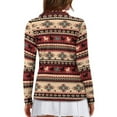thumbnail image 2 of Yuyamidu Southwest Aztec Horse Long Sleeve Golf Shirt for Women Red Tennis Tops Running Shirt with Collar Sports Athletic T-Shirt Shirts Size S, 2 of 8