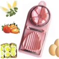 thumbnail image 5 of Egg Divider Egg Slicer Multifunctional Boiled Egg Dicer Kitchen Fruit Vegetables Divider Tool Pink, 5 of 5