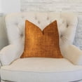 thumbnail image 2 of Plutus PBKR1966-2020-DP Coussin Décoratif de Luxe Brun Marmelade et Or, 20 x 20 Po, 2 of 2