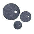 thumbnail image 1 of Benzara BM26626 Ribbed Round Sandstone Wall Decor with Cut Out Near the Edge, Gray - Medium, 1 of 2