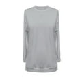 thumbnail image 3 of Women's Fall Long Sleeve Side Split Loose Blouses Casual Pullover Tunic Tops, 3 of 3