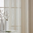thumbnail image 4 of THD Serena Faux Linen Textured Semi Sheer Light Filtering Grommet Short Thick Cafe Curtain Tiers for Kitchen & Small Windows, Pair, 4 of 33