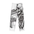 thumbnail image 6 of Daiia Skeleton Book Lover Men's Sleep Pant with Pockets and Drawstring,Pajama Pants-Medium, 6 of 9