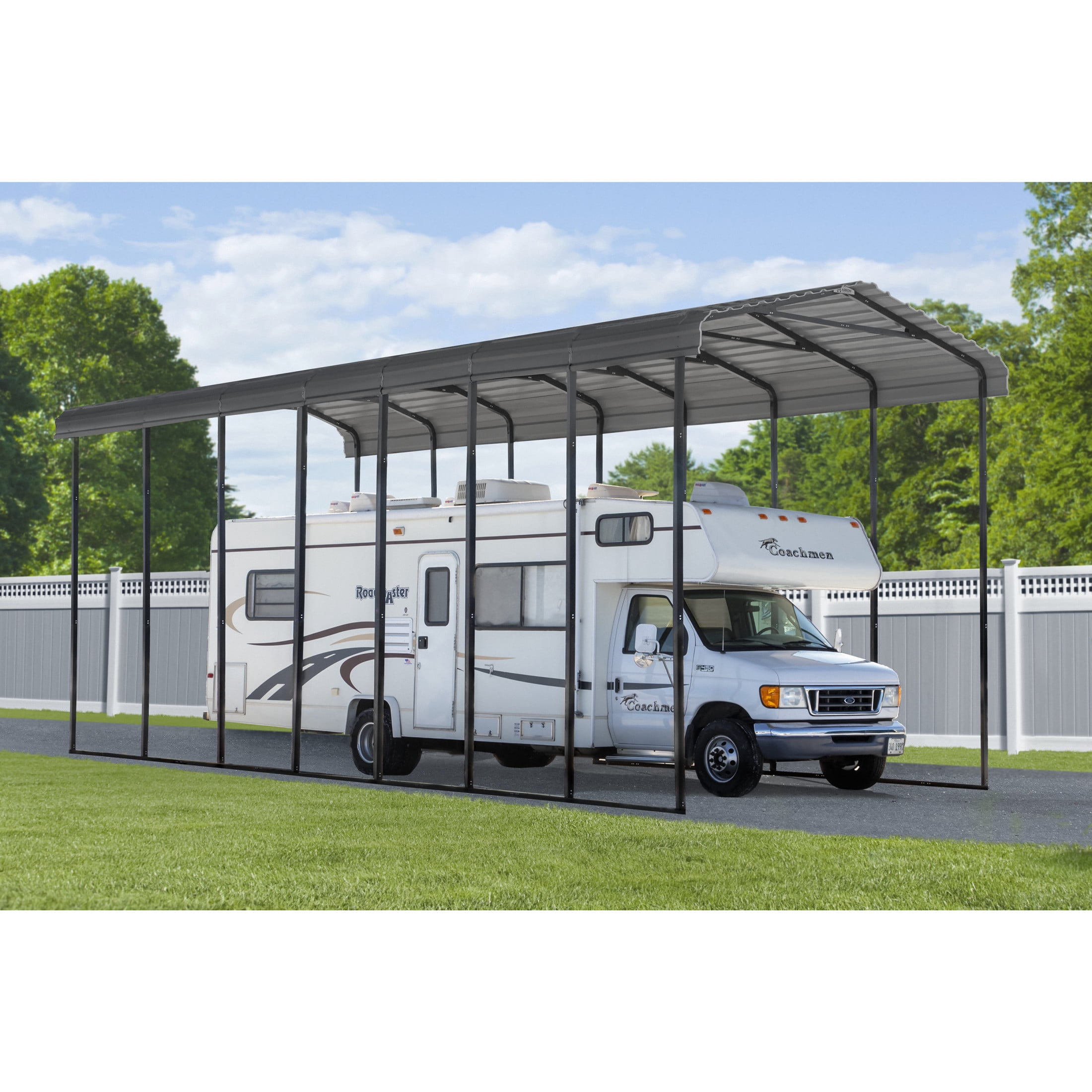 Arrow 14 x 33 x 14 ft Charcoal RV Carport
