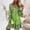 Green, variant on Babysbule Dresses For Women Stylish Casual Floral Print Bohemian V-neck Loose Long Sleeve Flare Sleeve Mini Dress