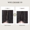 thumbnail image 4 of Toppers Aimeolyn para mujer, cabello humano real, sin flequillo, P4/10, 4 of 7