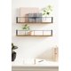 thumbnail image 4 of Benbrook 24 inch 2-Pack Wood and Metal Floating Wall Shelves, Rustic Brown and Black, 4 of 5