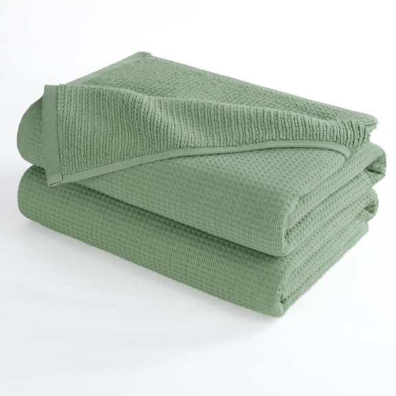 American Soft Linen Nola Collection 100% Cotton 2 Packed Waffle Bath Towels, 600 GSM Soft, Absorbent, Durable Bath Towels