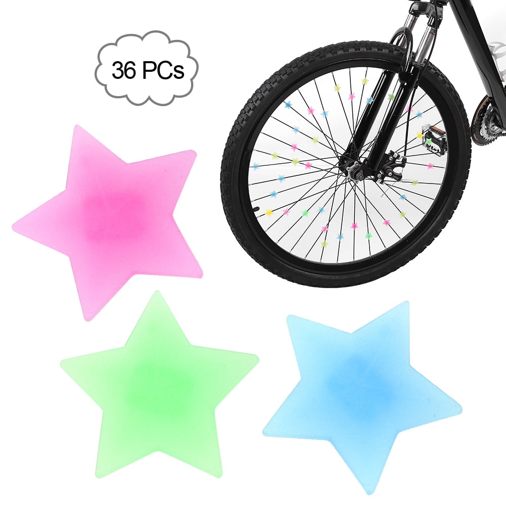 Details about   Bicycle Bike Wheel Plastic Spoke Bead Children Kids Clip Colored Decor 36pcs  I