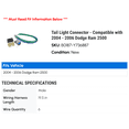 thumbnail image 2 of Tail Light Connector - Compatible with 2004 - 2006 Dodge Ram 2500 2005, 2 of 2
