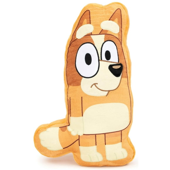 Bluey Bingo Coussin Décoratif en Forme - Oreiller en Peluche Super Doux pour Enfants - Mesure 14 Pouces (Produit Officiel Bluey)