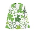 thumbnail image 4 of Ecqkame Pajama Sets for Women 2 Piece St. Patrick's Day Printed Laungwear Long Sleeve Tops Full Length Pants Pajamas Suit Pale Green B M on Clearance, 4 of 4