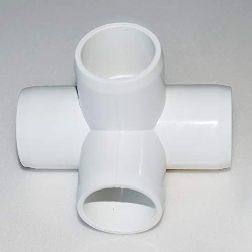 10 pieces TOMEX 1 inch 4 way PVC fitting 4 directions angle cross elbow 90 degree suitable for greenhouse tube furniture construction grade SCH40 tent connection 