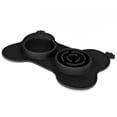 thumbnail image 2 of Cuencos de alimentación portátiles para perros y mascotas, plato alimentador de silicona para cachorros y gatos, suministros para mascotas, color negro, 2 of 5