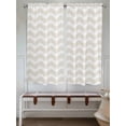 thumbnail image 5 of Cream Stripe Bedroom Curtains 63 Inches length, Modern Abstract Waves Beige Striped Window Treatment Curtain Drapes, Rod Pocket Curtain Panels for Living Room Kitchen, 42"x63", 2 Panels, 5 of 7