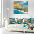 thumbnail image 3 of Designart Panoramic Caribbean Island - Landscape Photography Throw Pillow - 18x18, 3 of 5