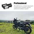 thumbnail image 2 of Speravity Silenciador de escape Universal para coche, punta redonda para coche, revestimiento de garganta trasera de acero inoxidable, Accesorios para motos Negro y liso, 2 of 6