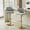 Gold,Grey, variant on CQSXDA Two Pieces Of Modern Adjustable Bar Chairs With Swivel Function And PU Leather Backrest, for Kitchen Counter and Dining Areas, White+Silver