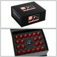 thumbnail image 6 of J2 Engineering LN-T7-034-125-RD J2 Engineering 7075 Aluminum M12 x 1.25 20 Pcs 50mm Open End Lug Nut Set with Adapter Red, 6 of 6