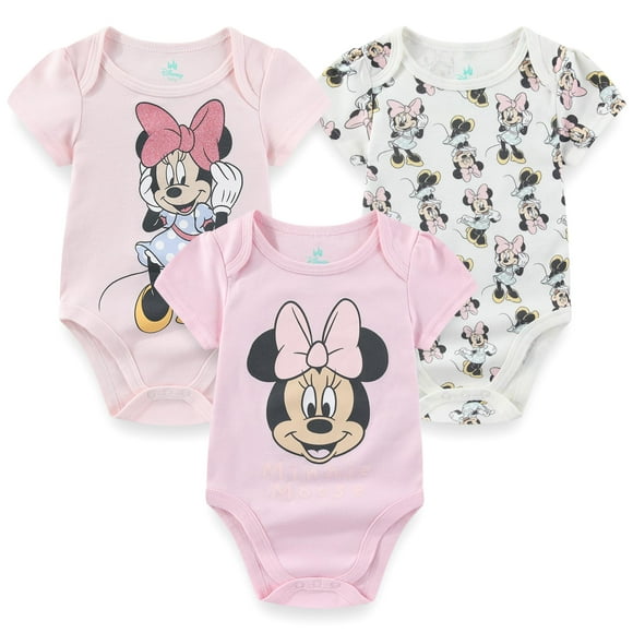 Pack de 3 trajes de Minnie Mouse de Disney para recién nacidos y bebés