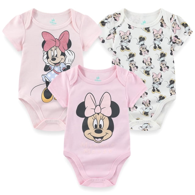 Pack de 3 trajes de Minnie Mouse de Disney para recién nacidos y bebés