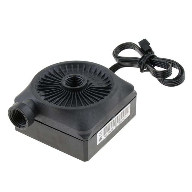Tanque de Bomba de Enfriamiento de Agua Silencioso Negro DC 12V Máx.500L / H para PC CPU Sistema de Enfriamiento Macarena Bomba de agua sin escobillas ABS