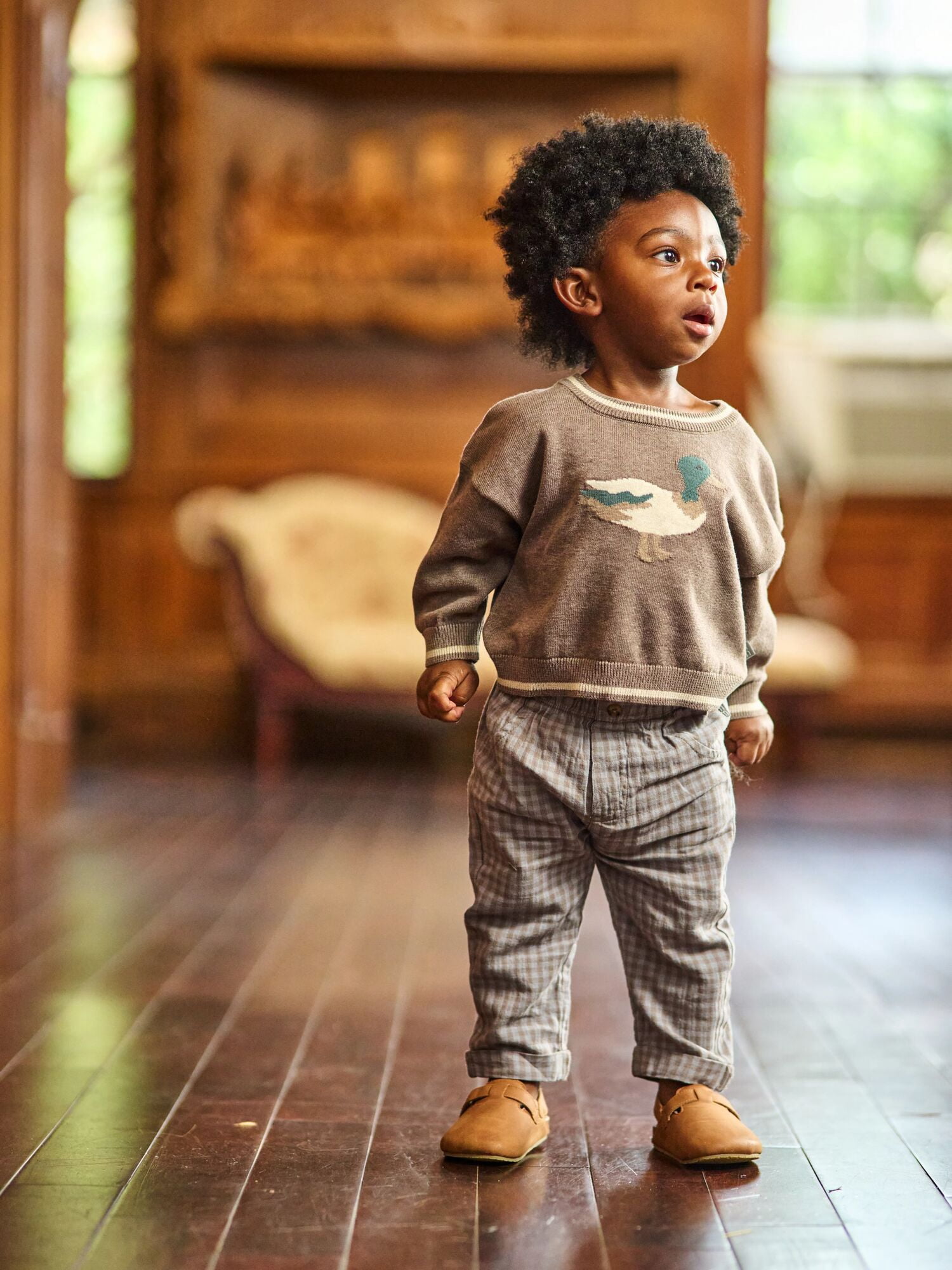 Modern Moments by Gerber Baby Boy Jaquard Sweater with Tipping Detail, Sizes 0/3 Months - 24 Months