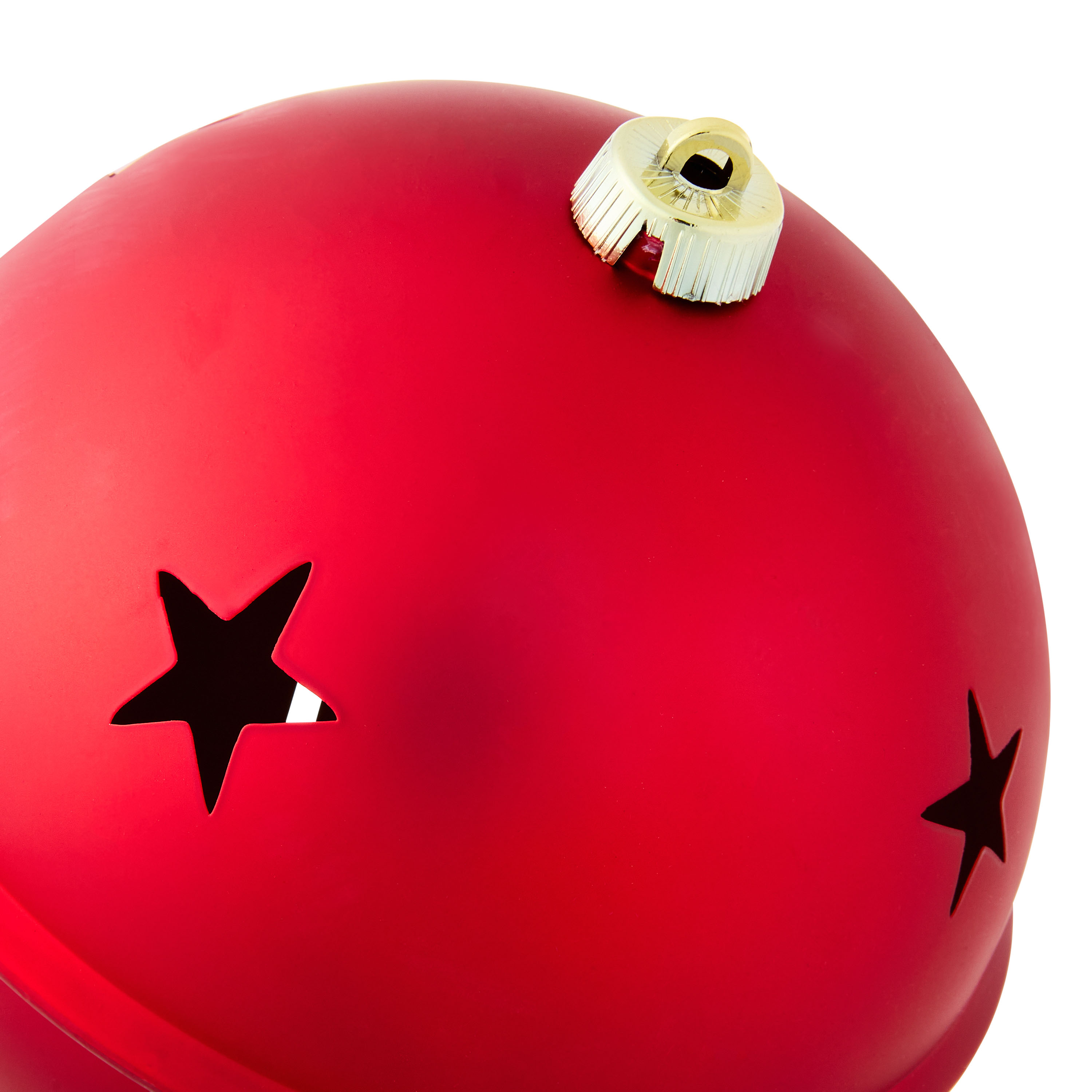 Red Jumbo Bell Shatterproof Christmas Ornaments, 7.87", 2 Count, by Holiday Time