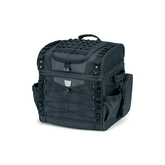 Kuryakyn Black Denier Textile Motorcycle Bags with Weather Resistant for Trunk