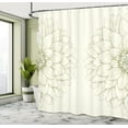 thumbnail image 4 of Ambesonne Dahlia Flower Shower Curtain, Sunflower Like Petals, 69"Wx70"L, Khaki Ivory, 4 of 4