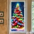 thumbnail image 3 of Christmas Tree Decorations,Christmas Tree Lights Glass Sticker for Living Room Bedroom Holiday Background Wall Decal, 3 of 6