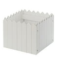 thumbnail image 3 of Gardenised QI004006B.S 8.5 x 10.5 x 10.5 in. Square Traditional Fence Design Vinyl Planter Box, White, 3 of 12