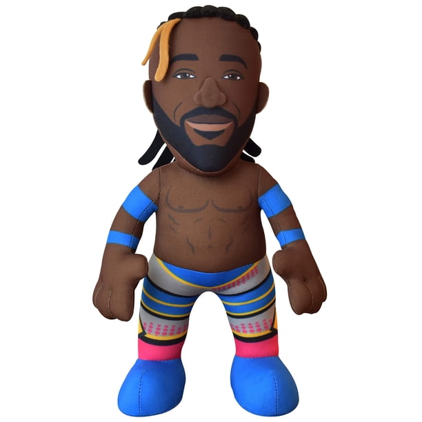 Bleacher Creatures Wwe Kofi Kingston Figura de felpa de 10"" - Una superestrella de la lucha libre para jugar o exhibir