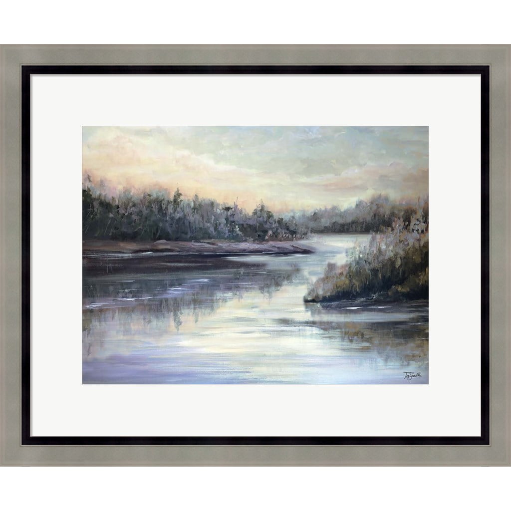Silver Waters Landscape Framed Art with Acrylic Plexiglass