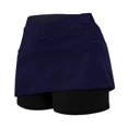 thumbnail image 4 of yunLCZ Pants for Women High Waisted Women's Pocket Pants Solid Mid Waist Culottes Short Skirts Skinny Pants, 4 of 4