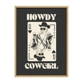 thumbnail image 5 of Kate and Laurel Sylvie Howdy Cowgirl Queen Framed Canvas Wall Art by Honey Island Studio, 18x24 Natural, Western Cowboy Art for Wall, 5 of 7